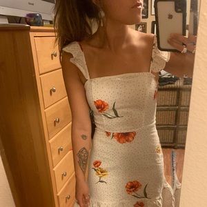 White floral dress